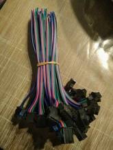 Conectores LED JST, macho y hembra, tira de led RGBW 3528 RGB RGBW 5050, 5 pares ~ 100 pares, 3 pines, 4 pines, 5 pines, 6 pines