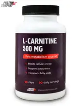 L-Carnitine 500 mg / PROTEIN.COMPANY / L-карнитин / Капсулы / 90 порций / 90 капсул L-Carnitine 500 mg / PROTEIN.COMPANY / L-карнитин / Капсулы / 90 порций / 90 капсул