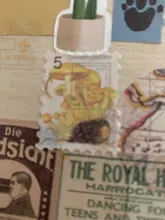 Cinta adhesiva decorativa de plantas y setas, sello Retro serie philatoria, etiqueta adhesiva para álbum de recortes, bricolaje