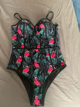 One-Piece Swimsuit Beachwear Print Ruffle Push-Up Female Summer Sexy New Women