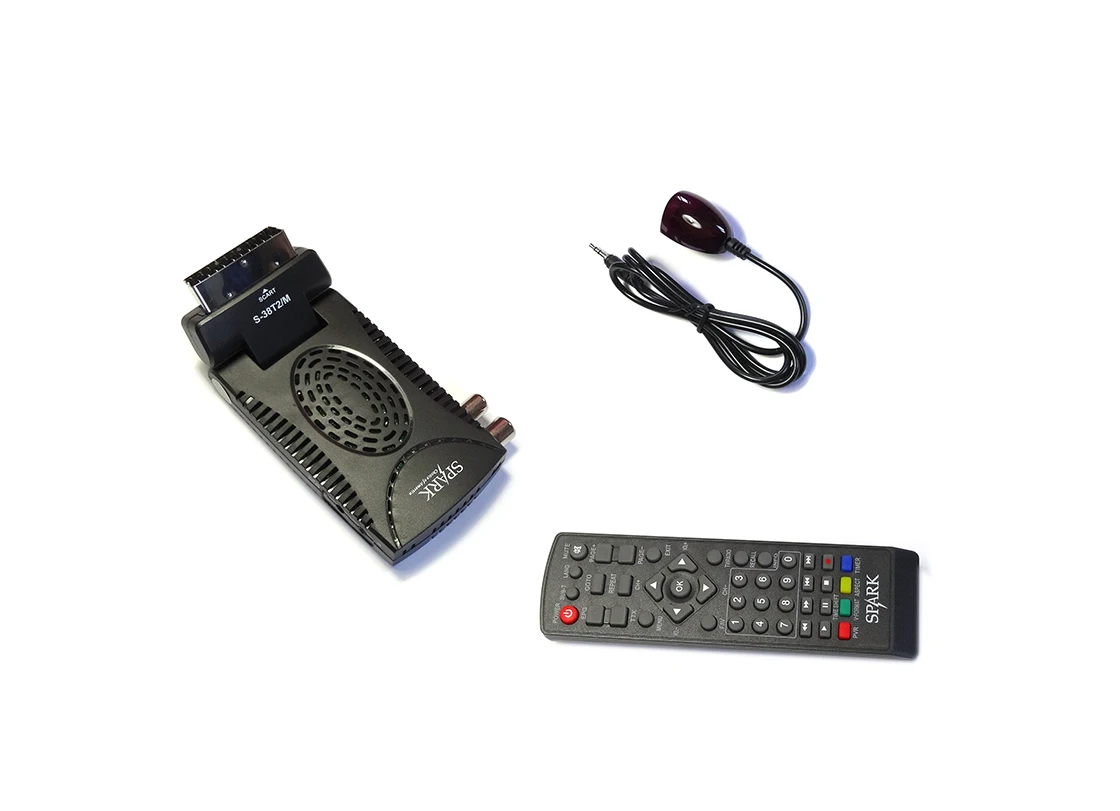 Eshow Spark TDT HD T2 Scart euroconnector elbow PVR with USB 2.0 HDMI  DVB-T2 remote control