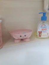 Caja de jabón ecológica antideslizante, soporte para jabón de baño con forma de dibujos animados, 1 Uds.