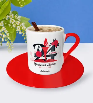 

Personalized Teachers Days Happy Red Turkish coffee Cup-1