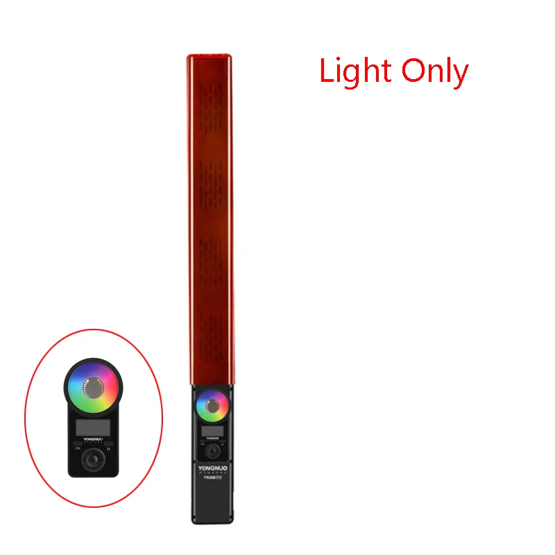 light only YONGNUO YN360 III YN360III светодиодный светильник для видео с сенсорной регулировкой с дистанционным управлением, настраиваемая Цветовая температура RGB 3200 K-5500 K - Цвет: light only