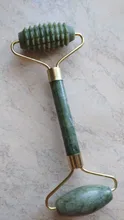 Rodillo masajeador Facial de piedra de Jade, masajeador Natural para cara, ojo, cuello, Guasha raspador, herramientas adelgazantes de belleza