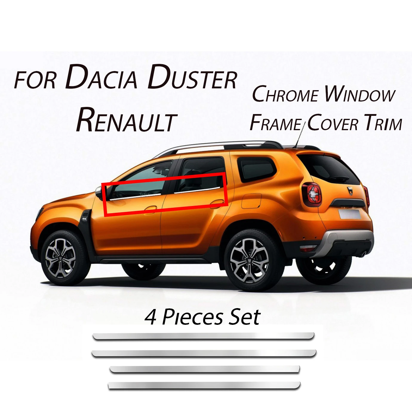 Chrome Reflector Frame For Dacia Duster Stainless Steel Pieces Modification Parts For Duster