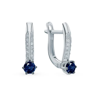 

Gold earrings with sapphires and diamonds sunlight sample 585