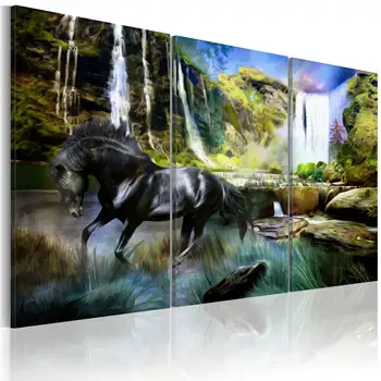

Table-blue waterfall Horse on bottom-60x40