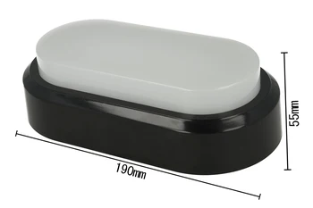 

Led ceiling light wall lights ceiling Oval rectangular black casing 8W 4000K IP54 condo external SKU-1309