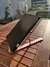 GOOJODOQ-Soporte para ordenador portátil, soporte de aleación de aluminio plegable, para Notebook, MacBook Pro y tableta