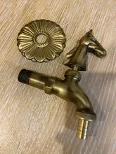 Garden Faucet Bibcock Brass Tap Outdoor Green/antique Decorativ Washing-Mop/garden-Watering