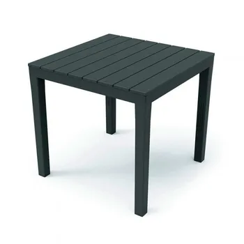 

Square anthracite Bali resin table 78x78x72cm Progarden