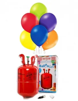 

Helium cylinder for Balloons 0. 25m3 with 30 Metallic Balloons and Bows