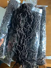 Alibaby-Extensión de cabello sintético para mujer, pelo trenzado negro de imitación de Loc, textura suave y Natural, de 14 a 28 pulgadas