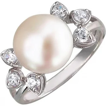 

Esthete ring with pearls, cubic zirconia
