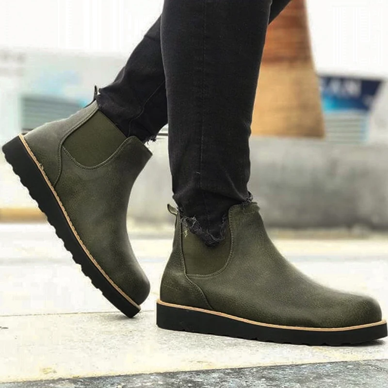 Chekich Boots for Men Boot Men's Winter Shoes Fashion Snow Boots Shoes Plus Size Sneakers Ankle Men Shoes Winter Boots Footwear Men Basic Boots Shoes Men 2020 Spring Fashion Winter Boots For Men Zapatos Hombre CH045