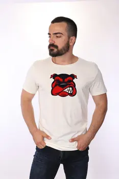 

Angemiel Wear Red Black Dog T-shirt Cotton White Men 'S T-Shirt