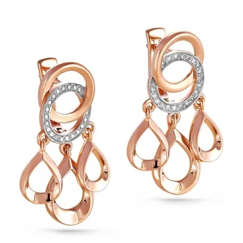 

Kabarovsky earrings with 40 diamonds in red gold