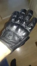 Guantes de cuero auténtico para motocicleta, para hombre, para todas las estaciones
