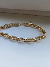 Tocona-gargantilla geométrica Punk Hollw para mujer, collar de Color dorado de aleación de Metal, cadena de suéter, accesorios de joyería, regalo 17073