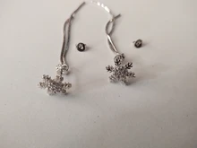 NEHZY-joyería de plata de ley 925 para mujer, estilo colgante de copo de nieve a la moda, pendientes largos exagerados en forma de gota para mujer
