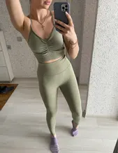 Conjunto de Yoga sin costuras para mujer, ropa deportiva para gimnasio, Top corto de manga larga para Fitness, Leggings de cintura alta y Sujetador deportivo conjunto de yoga ropa deporte mujer fitness  invierno 2020