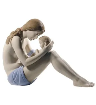 

NAO Figure What I Want. Sculpture Decoration Breast, Mother's Day. Mother of Porcelain