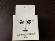 Cadena de mapeo Microblading de 10m, marcador de cejas preincrustado, hilo de tatuaje, cejas, punto de tatuaje, cadena PMU
