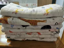 Manta de muselina para bebé, manta de gasa de algodón para recién nacido, pañal de muselina, 120x110cm