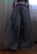 Faldas largas a cuadros para mujer, Faldas plisadas Vintage con cremallera, estilo bohemio con bolsillos, 2020