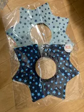 Hermosa flor estilo bebé giratorio doble encaje moda patrón de punto a rayas estrella Baberos niños y niñas DS19