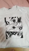 Camiseta de Anime japonés Demon Slayer Kimetsu No Yaiba, camiseta Harajuku de Hip Hop, camisetas holgadas de manga corta para mujer