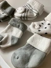 Miaoyoutong-calcetines gruesos de algodón con dibujos animados para recién nacidos, 5 pares
