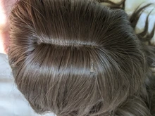 SHANGKE-Peluca de cabello sintético para mujer, cabellera larga de ondas al agua con flequillo, color marrón frío, resistente al calor, corte Bob, Cosplay diario