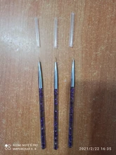 3 piezas de arte de uñas, bolígrafos, pinceles, pintura delineador, puntas 3D, conjunto de pinceles de gel acrílico UV para dibujar, herramienta de manicura para diseño de uñas francés