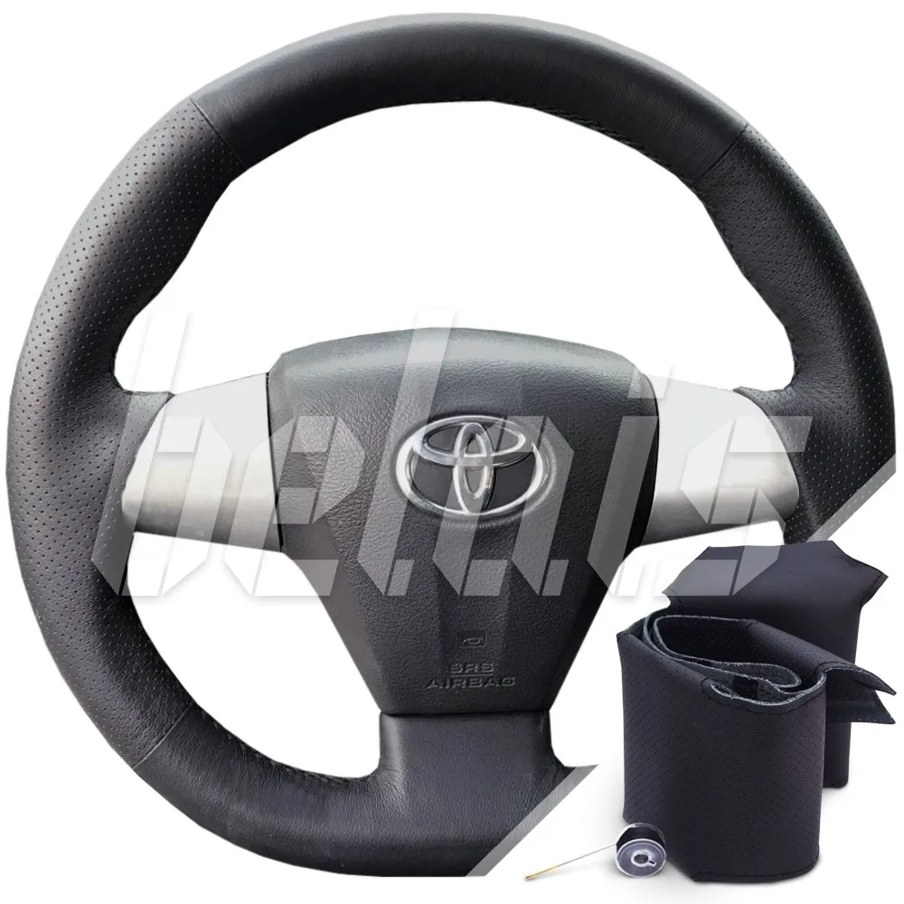 Braid steering wheel genuine leather Toyota Corolla X (E140 E150) restyle 2010-2013G. A. (steering without factory skin black) | Автомобили