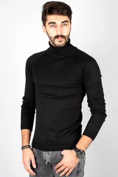 

DeepSEA Black Standard Fit Turtleneck Solid Sweater 2002292
