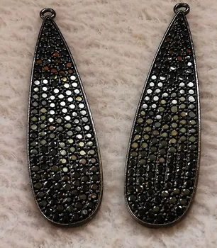 

2pcs Large Diamond Artistic designer pendant,Crystal Diamond Rhinestone pave teardrop -drop bolt studs earrings 60mm(3inch)