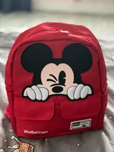 Mochila Disney de dibujos animados de Mickey para niños, morral escolar para guardería, bonita