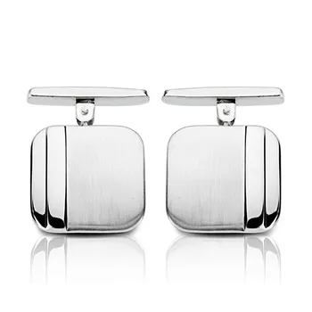 

Cufflinks 18k white gold square 14mm. Side detail [AA0940GR] -Customizable-RECORDING INCLUDED IN THE PRICE