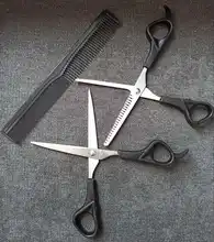 Tijeras profesionales para cortar el pelo, herramienta de estilismo, peine de peluquería, 3 uds.