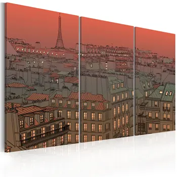 

Table-Eiffel Tower background sunset-60x40