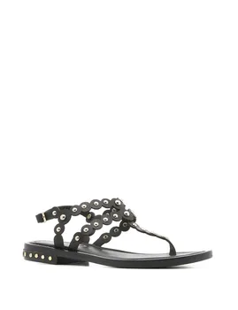 

ILVi-Genuine Leather Handmade Nıck Women's Sandal Black Leather Women Shoes 2020