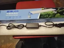 Luz LED para acuario superfino, iluminación para cultivo de plantas acuáticas, lámpara de Clip brillante impermeable, LED azul de 18-75cm para plantas de 220v