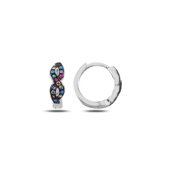 

KUTAYDAN Mixed Zircon Stone Earrings 925 Sterling Silver