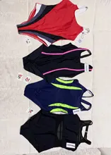 Competition Swimwear Bathing-Suits Patchwork Riseado Racerback Sports Women 