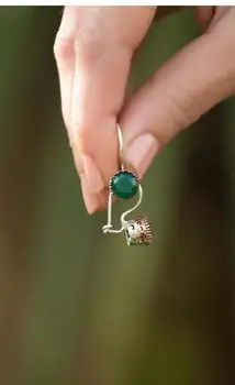 

Root Emerald Handmade 925 Sterling Silver Woman Authentic Earrings 2020 Turkish Jewelry Gift Birthday