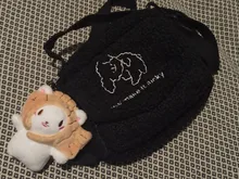 Bandolera de lona con estampado de dibujos animados para mujer, bolso de hombro tipo sobre