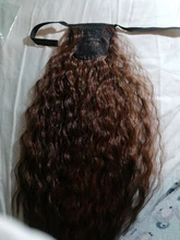 WIGSIN-extensiones de cabello sintético Afro rizado de 22 pulgadas, coleta con cordón, accesorios para mujer, color negro y marrón Natural