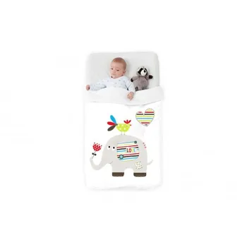 

MANTEROL BABY-Blanket Cradle 715 15 HAPPY Multicolored Elephant 110_x_140_cm